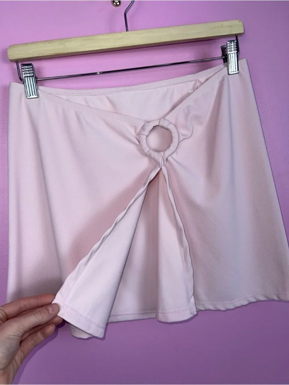 Wilo The Label Ribbed Swim Skirt Light Pink Women’s Large